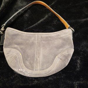 Coach suede vintage small clutch bag